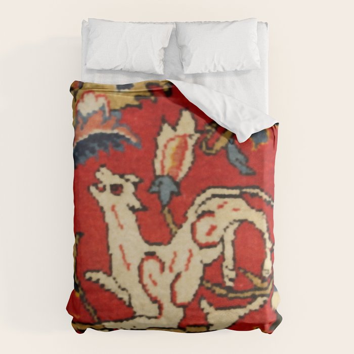 Persian Floral Animal Rug Print Duvet Cover Gallery Image 6