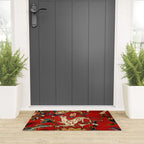Persian Floral Animal Rug Print Welcome Mat Gallery Image 3