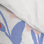 Blue and Orange vibrant bold flowers Comforter Gallery Image 4