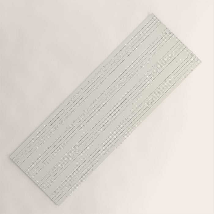Lines #5 (Cream & Gray) Yoga Mat Gallery Image 1