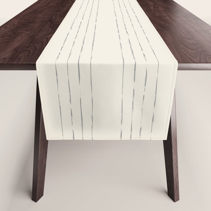 Lines #5 (Cream & Gray) Table Runner Gallery Image 1