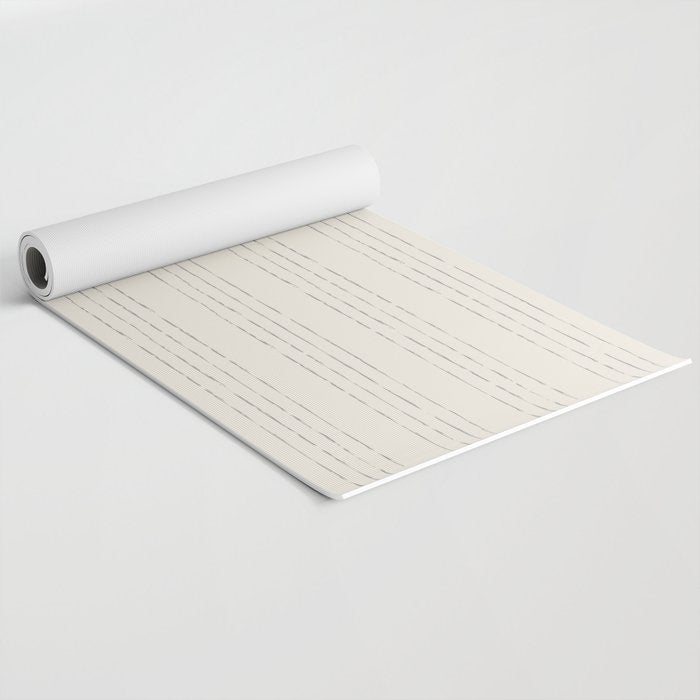 Lines #5 (Cream & Gray) Yoga Mat Gallery Image 2