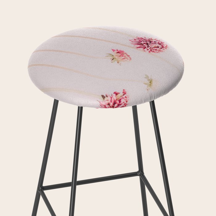 Strawflowers - Pink Flowers by Ingrid Beddoes Stool Gallery Image 2
