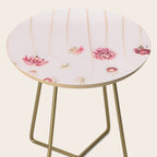 Strawflowers - Pink Flowers by Ingrid Beddoes Side Table Gallery Image 2