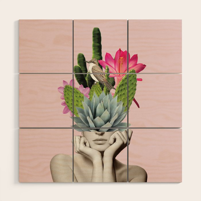 Cactus Lady Wood Wall Art Gallery Image 1