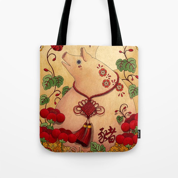 Year of the Pig Tote Bag Gallery Image 1
