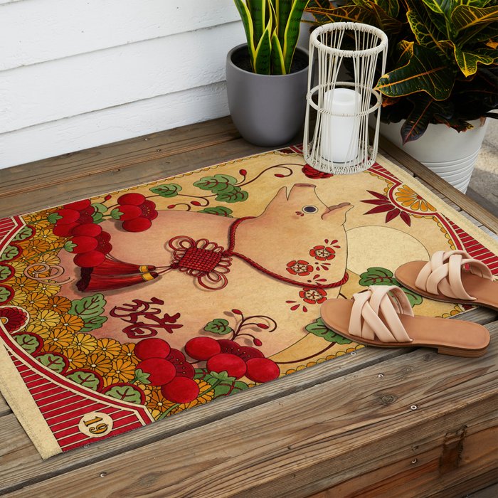 Year of the Pig Outdoor Rug Gallery Image 2