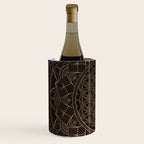 The Flower of Life Black Gold Mandala Wine Chiller Gallery Image 2