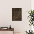 The Flower of Life Black Gold Mandala Poster Gallery Image 2