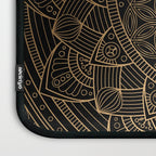 The Flower of Life Black Gold Mandala Laptop Sleeve Gallery Image 3