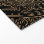 The Flower of Life Black Gold Mandala Welcome Mat Gallery Image 2