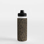 The Flower of Life Black Gold Mandala Water Bottle Gallery Image 3