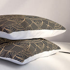 The Flower of Life Black Gold Mandala Pillow Sham Gallery Image 3
