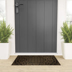 The Flower of Life Black Gold Mandala Welcome Mat Gallery Image 3