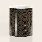 The Flower of Life Black Gold Mandala Coffee Mug Gallery Image 4