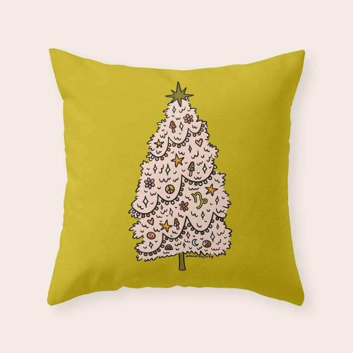 Capricorn Tree Throw Pillow Gallery Image 6