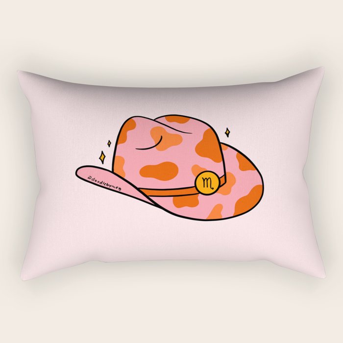 Scorpio Cowboy Hat Rectangular Pillow Gallery Image 2