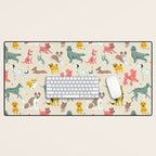 Silly Dog Friends Desk Mat Gallery Image 1