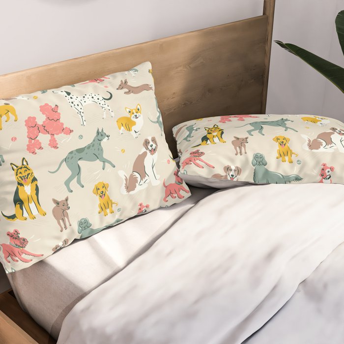 Silly Dog Friends Pillow Sham Gallery Image 2
