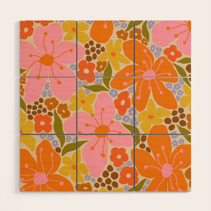 Floral pattern I Wood Wall Art Gallery Image 1