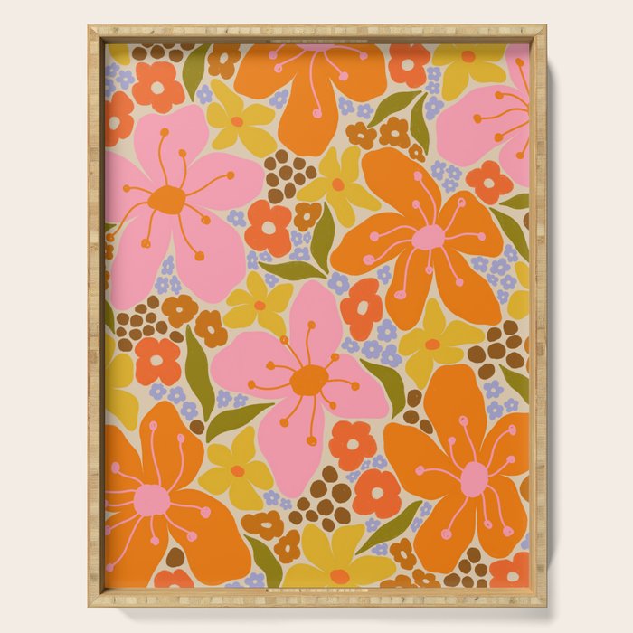 Floral pattern I Serving Tray Gallery Image 1