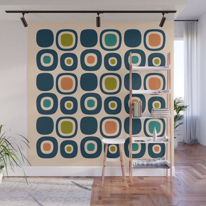 Mid Century Modern Scandinavian Abstract 322 Wall Mural Gallery Image 1