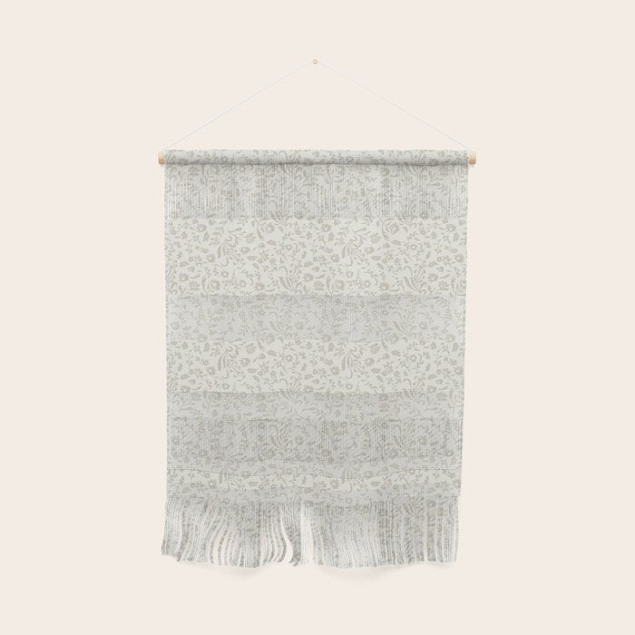 Beige Ditsy Toile Floral Wall Hanging Gallery Image 1