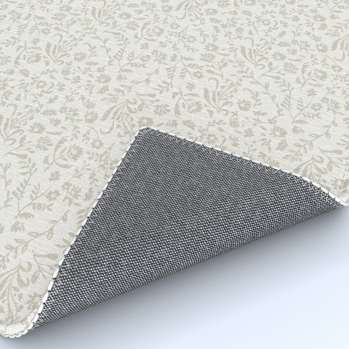 Beige Ditsy Toile Floral Rug Gallery Image 4