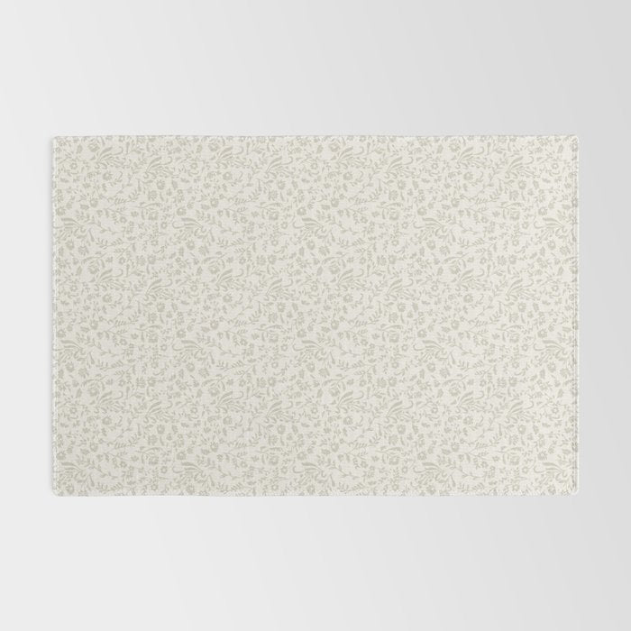 Beige Ditsy Toile Floral Rug Gallery Image 2