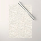 Beige Ditsy Toile Floral Wrapping Paper Gallery Image 1