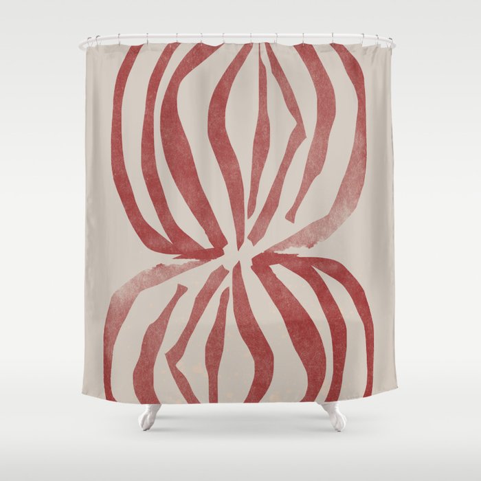 New Vase Line Art Shower Curtain Gallery Image 1