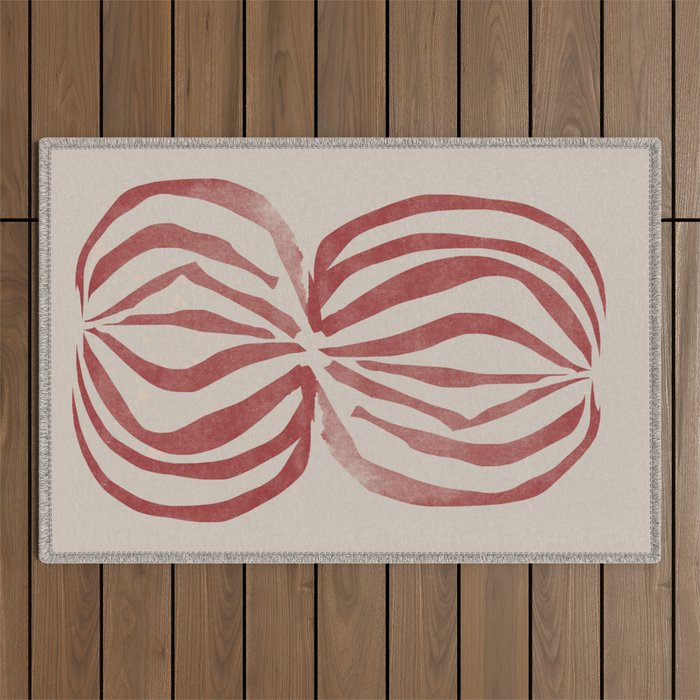 New Vase Line Art Outdoor Rug Gallery Image 1