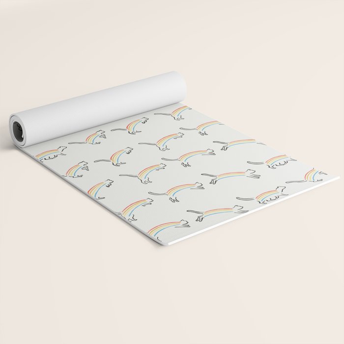 Rainbow Cat Yoga Mat Gallery Image 2