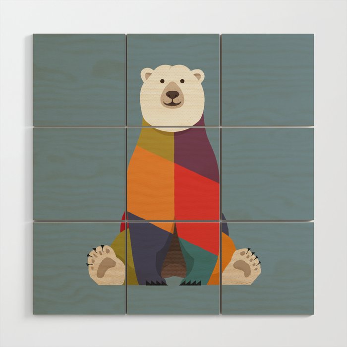 Polar Bear Wood Wall Art Gallery Image 1