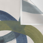 Minimalist Mid Century Modern Colorful Rings Navy Blue Yellow Olive Green Spirals by Ejaaz Haniff Wall Tapestry Gallery Image 3