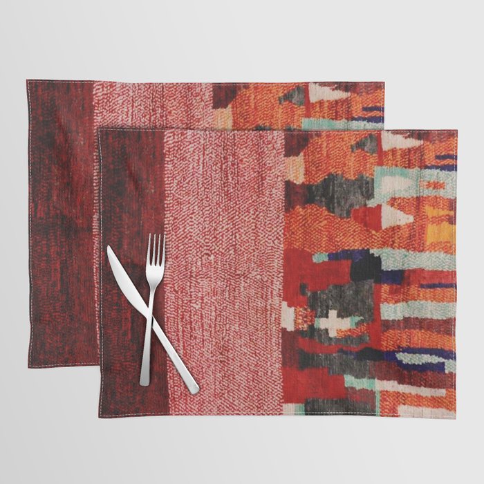 Beautiful Antique Moroccan Rug Print Placemat Gallery Image 1