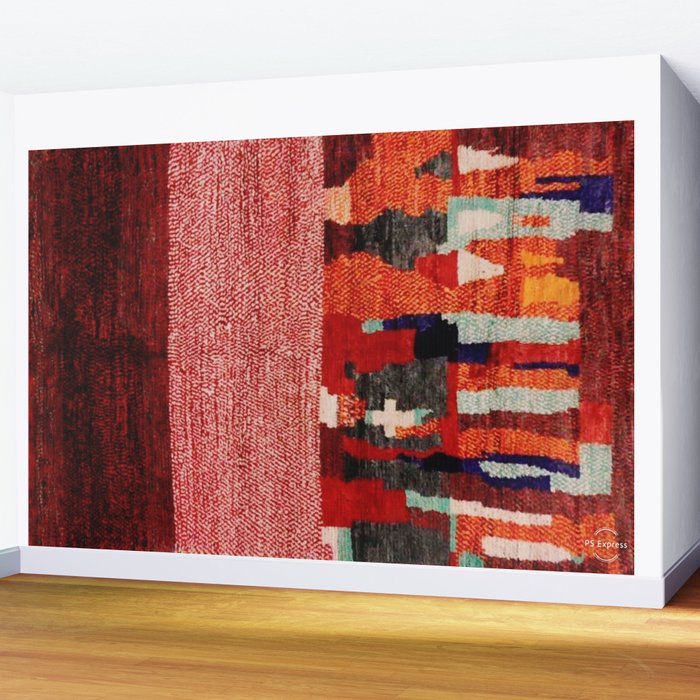 Beautiful Antique Moroccan Rug Print Wall Mural Gallery Image 2