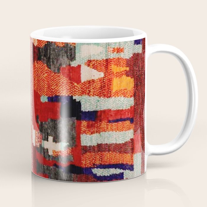 Beautiful Antique Moroccan Rug Print Coffee Mug Gallery Image 1