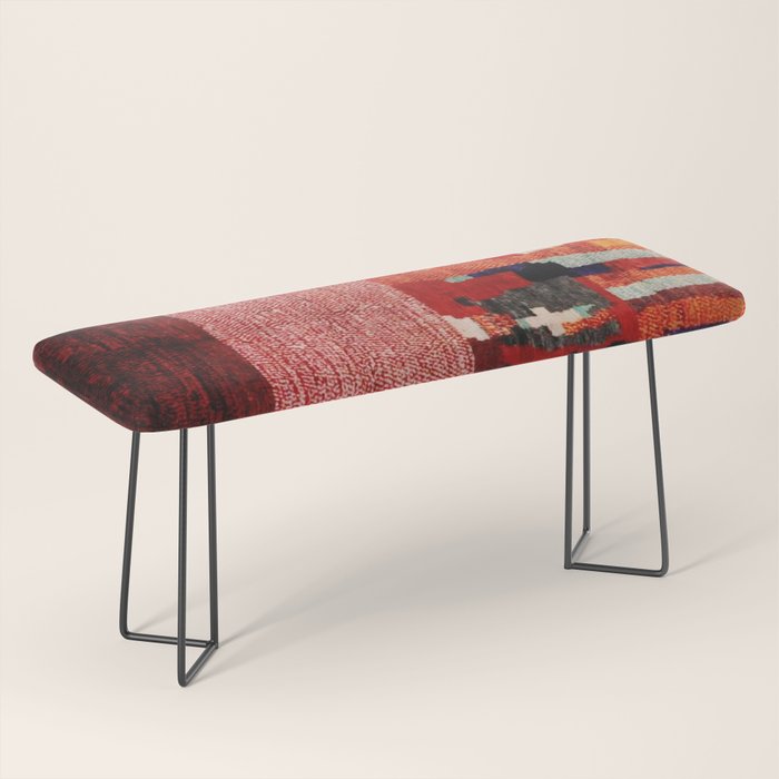Beautiful Antique Moroccan Rug Print Bench Gallery Image 1