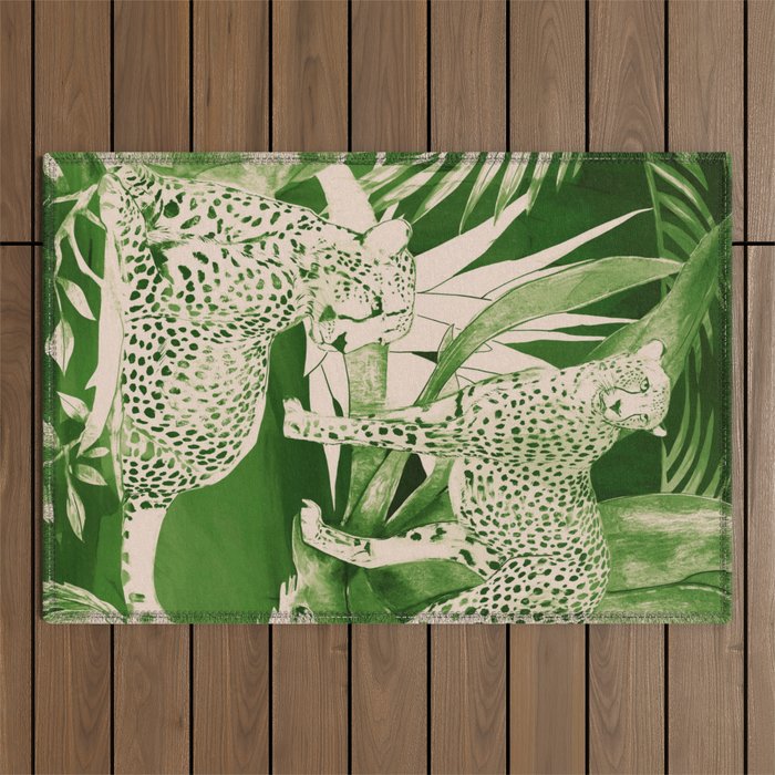Jungle Cheetahs 5 Outdoor Rug Gallery Image 1