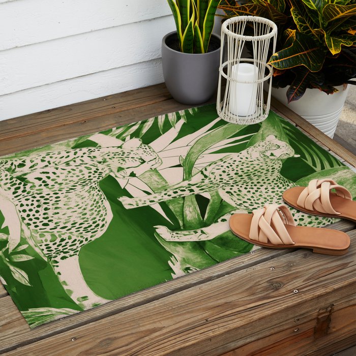 Jungle Cheetahs 5 Outdoor Rug Gallery Image 2