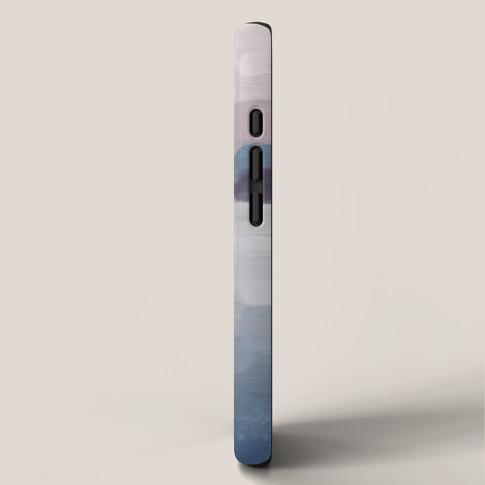 Oceans Away - Plum Purple Lavender Blue Abstract Painting Waves Cloud Horizon Modern Art iPhone Case Gallery Image 2