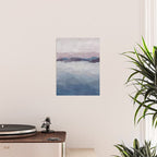 Oceans Away - Plum Purple Lavender Blue Abstract Painting Waves Cloud Horizon Modern Art Poster Gallery Image 2