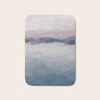 Oceans Away - Plum Purple Lavender Blue Abstract Painting Waves Cloud Horizon Modern Art Bath Mat Gallery Image 1