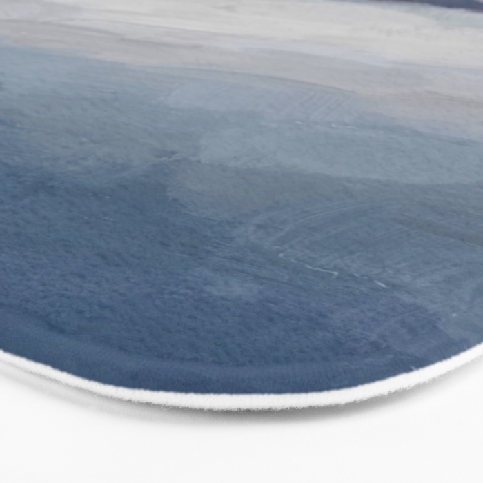 Oceans Away - Plum Purple Lavender Blue Abstract Painting Waves Cloud Horizon Modern Art Bath Mat Gallery Image 3