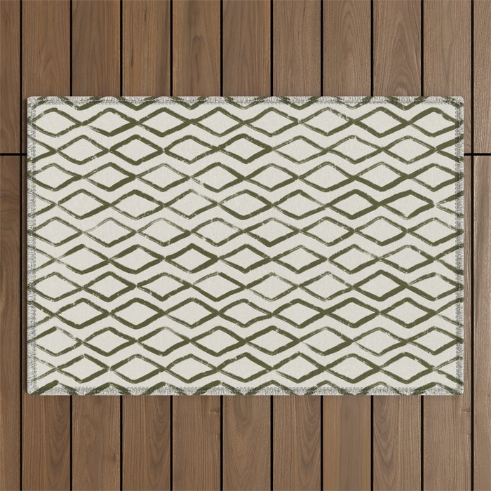 Simple Hand Drawn Pattern #6 Outdoor Rug Gallery Image 1