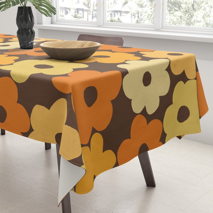 Simple Flower Pattern #2 Tablecloth Gallery Image 3
