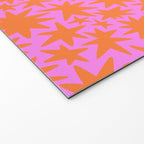 Abstract retro pink star shape pattern Welcome Mat Gallery Image 2