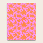 Abstract retro pink star shape pattern Notebook Gallery Image 4