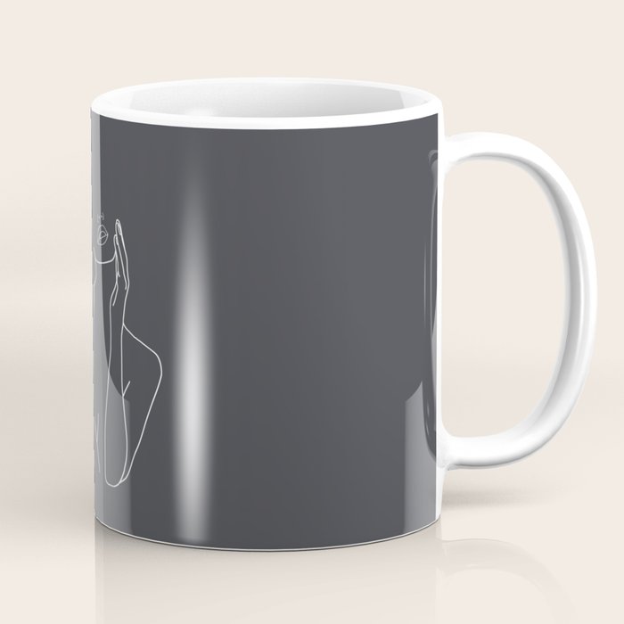 Minimal Line Art of a Woman Coffee Mug Gallery Image 1